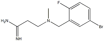 3-{[(5-bromo-2-fluorophenyl)methyl](methyl)amino}propanimidamide Struktur