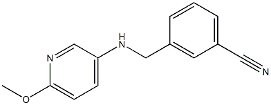 3-{[(6-methoxypyridin-3-yl)amino]methyl}benzonitrile Struktur