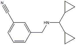 3-{[(dicyclopropylmethyl)amino]methyl}benzonitrile Struktur