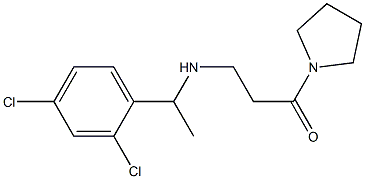 3-{[1-(2,4-dichlorophenyl)ethyl]amino}-1-(pyrrolidin-1-yl)propan-1-one Struktur