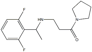 3-{[1-(2,6-difluorophenyl)ethyl]amino}-1-(pyrrolidin-1-yl)propan-1-one Struktur