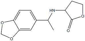 3-{[1-(2H-1,3-benzodioxol-5-yl)ethyl]amino}oxolan-2-one Struktur