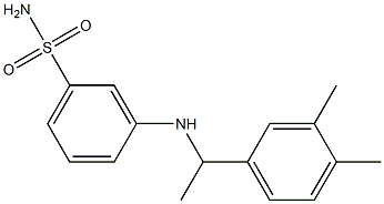 3-{[1-(3,4-dimethylphenyl)ethyl]amino}benzene-1-sulfonamide Struktur