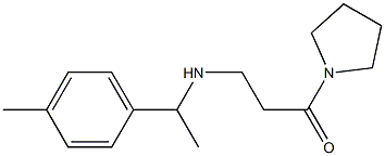 3-{[1-(4-methylphenyl)ethyl]amino}-1-(pyrrolidin-1-yl)propan-1-one Struktur