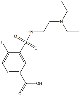 3-{[2-(diethylamino)ethyl]sulfamoyl}-4-fluorobenzoic acid Struktur