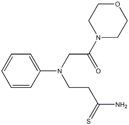 3-{[2-(morpholin-4-yl)-2-oxoethyl](phenyl)amino}propanethioamide Struktur