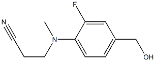 3-{[2-fluoro-4-(hydroxymethyl)phenyl](methyl)amino}propanenitrile Struktur