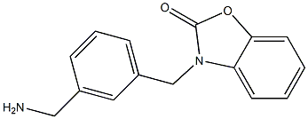 3-{[3-(aminomethyl)phenyl]methyl}-2,3-dihydro-1,3-benzoxazol-2-one Struktur