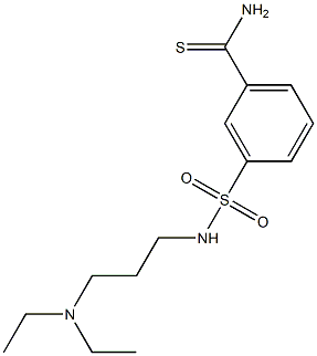 3-{[3-(diethylamino)propyl]sulfamoyl}benzene-1-carbothioamide Struktur