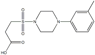 3-{[4-(3-methylphenyl)piperazine-1-]sulfonyl}propanoic acid Struktur