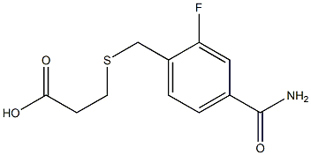 3-{[4-(aminocarbonyl)-2-fluorobenzyl]thio}propanoic acid Struktur