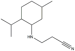 3-{[5-methyl-2-(propan-2-yl)cyclohexyl]amino}propanenitrile Struktur