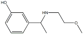 3-{1-[(2-methoxyethyl)amino]ethyl}phenol Struktur