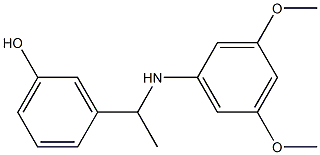 3-{1-[(3,5-dimethoxyphenyl)amino]ethyl}phenol Struktur