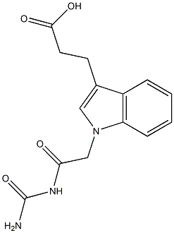 3-{1-[2-(carbamoylamino)-2-oxoethyl]-1H-indol-3-yl}propanoic acid Struktur