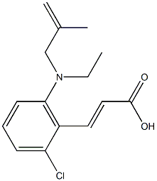 3-{2-chloro-6-[ethyl(2-methylprop-2-en-1-yl)amino]phenyl}prop-2-enoic acid Struktur