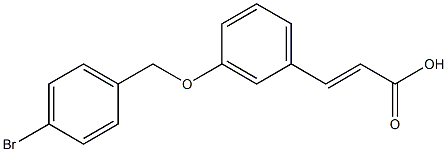 3-{3-[(4-bromophenyl)methoxy]phenyl}prop-2-enoic acid Struktur