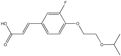 3-{3-fluoro-4-[2-(propan-2-yloxy)ethoxy]phenyl}prop-2-enoic acid Struktur