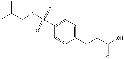 3-{4-[(2-methylpropyl)sulfamoyl]phenyl}propanoic acid Struktur