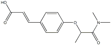 3-{4-[1-(dimethylcarbamoyl)ethoxy]phenyl}prop-2-enoic acid Struktur