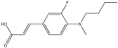 3-{4-[butyl(methyl)amino]-3-fluorophenyl}prop-2-enoic acid Struktur