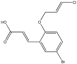 3-{5-bromo-2-[(3-chloroprop-2-en-1-yl)oxy]phenyl}prop-2-enoic acid Struktur