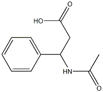 3-acetamido-3-phenylpropanoic acid Struktur