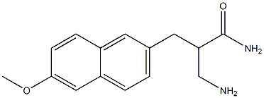 3-amino-2-[(6-methoxynaphthalen-2-yl)methyl]propanamide Struktur