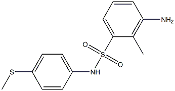 3-amino-2-methyl-N-[4-(methylsulfanyl)phenyl]benzene-1-sulfonamide Struktur