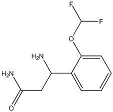 3-amino-3-[2-(difluoromethoxy)phenyl]propanamide Struktur