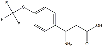 3-amino-3-{4-[(trifluoromethyl)thio]phenyl}propanoic acid Struktur