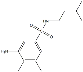 3-amino-4,5-dimethyl-N-(3-methylbutyl)benzene-1-sulfonamide Struktur