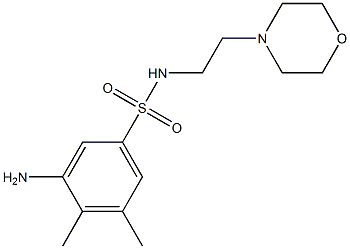 3-amino-4,5-dimethyl-N-[2-(morpholin-4-yl)ethyl]benzene-1-sulfonamide Struktur