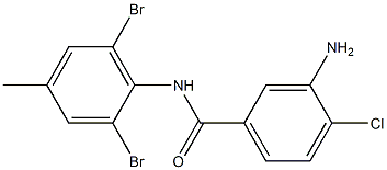 3-amino-4-chloro-N-(2,6-dibromo-4-methylphenyl)benzamide Struktur