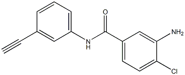 3-amino-4-chloro-N-(3-ethynylphenyl)benzamide Struktur