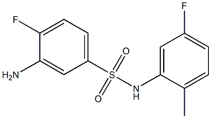 3-amino-4-fluoro-N-(5-fluoro-2-methylphenyl)benzene-1-sulfonamide Struktur