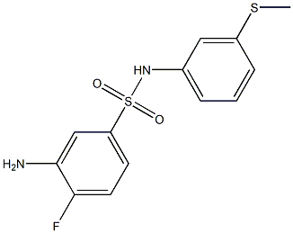 3-amino-4-fluoro-N-[3-(methylsulfanyl)phenyl]benzene-1-sulfonamide Struktur