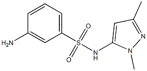 3-amino-N-(1,3-dimethyl-1H-pyrazol-5-yl)benzenesulfonamide Struktur