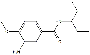 3-amino-N-(1-ethylpropyl)-4-methoxybenzamide Struktur