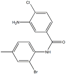 3-amino-N-(2-bromo-4-methylphenyl)-4-chlorobenzamide Struktur