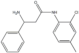 3-amino-N-(2-chloro-4-methylphenyl)-3-phenylpropanamide Struktur