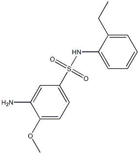 3-amino-N-(2-ethylphenyl)-4-methoxybenzene-1-sulfonamide Struktur