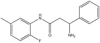 3-amino-N-(2-fluoro-5-methylphenyl)-3-phenylpropanamide Struktur