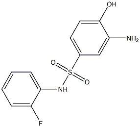 3-amino-N-(2-fluorophenyl)-4-hydroxybenzene-1-sulfonamide Struktur