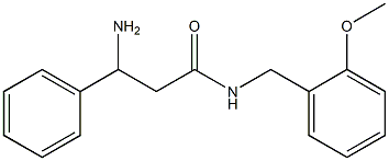 3-amino-N-(2-methoxybenzyl)-3-phenylpropanamide Struktur