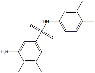 3-amino-N-(3,4-dimethylphenyl)-4,5-dimethylbenzene-1-sulfonamide Struktur