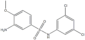 3-amino-N-(3,5-dichlorophenyl)-4-methoxybenzene-1-sulfonamide Struktur