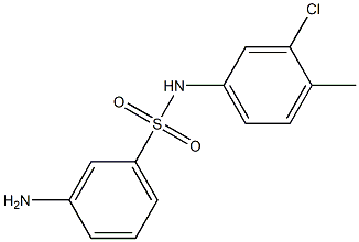 3-amino-N-(3-chloro-4-methylphenyl)benzene-1-sulfonamide Struktur