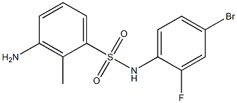 3-amino-N-(4-bromo-2-fluorophenyl)-2-methylbenzene-1-sulfonamide Struktur