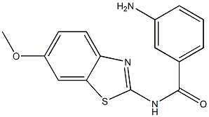 3-amino-N-(6-methoxy-1,3-benzothiazol-2-yl)benzamide Struktur